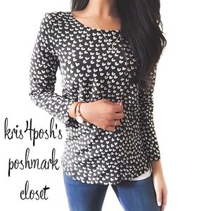 Anthropologie Maeve Blouse Silk Linosa Hearts